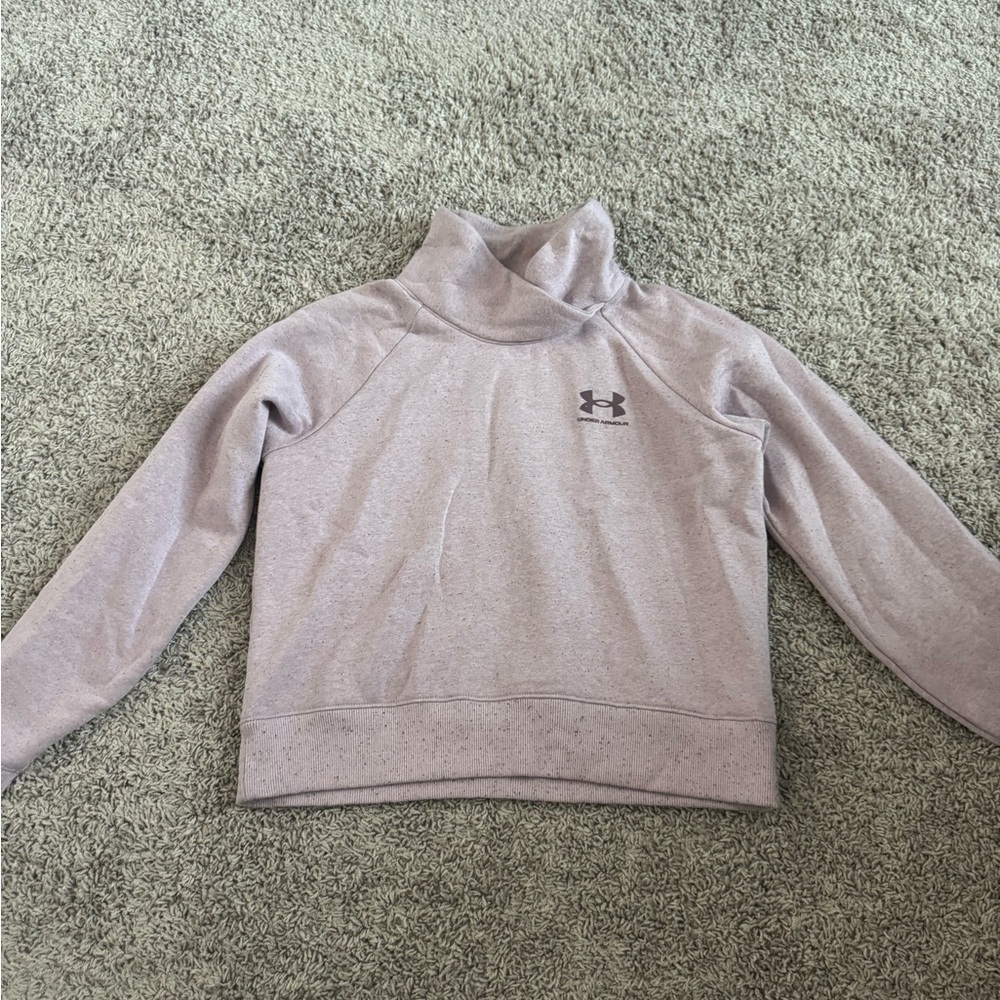 Under Armour Women's Light Purple Heather Funnel Neck Sweatshirt